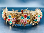 Floral Kaleidoscope Garland – Colourful Flower Statement Headpiece | Bridal, Festival & Luxe Occasion Hair Accessory