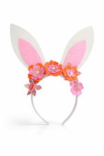 Easter bunny flower crown - Pink & Orange Emma Memma
