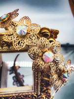 Floral Dream Garland – Vintage crystal rhinestone Flower Statement Headpiece | Bridal, Festival & Luxe Occasion Hair Accessory