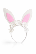 Easter bunny flower crown - White Sparkle