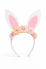 Easter bunny flower crown - Pink & yellow