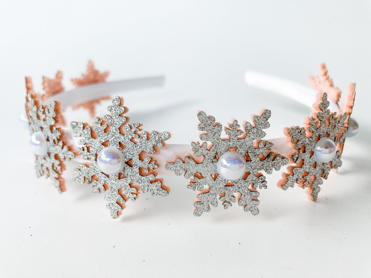 Snowflake Glitter Soft Headband – Winter Statement Hair Accessory | Holiday Glam & Luxe Occasion Wear
