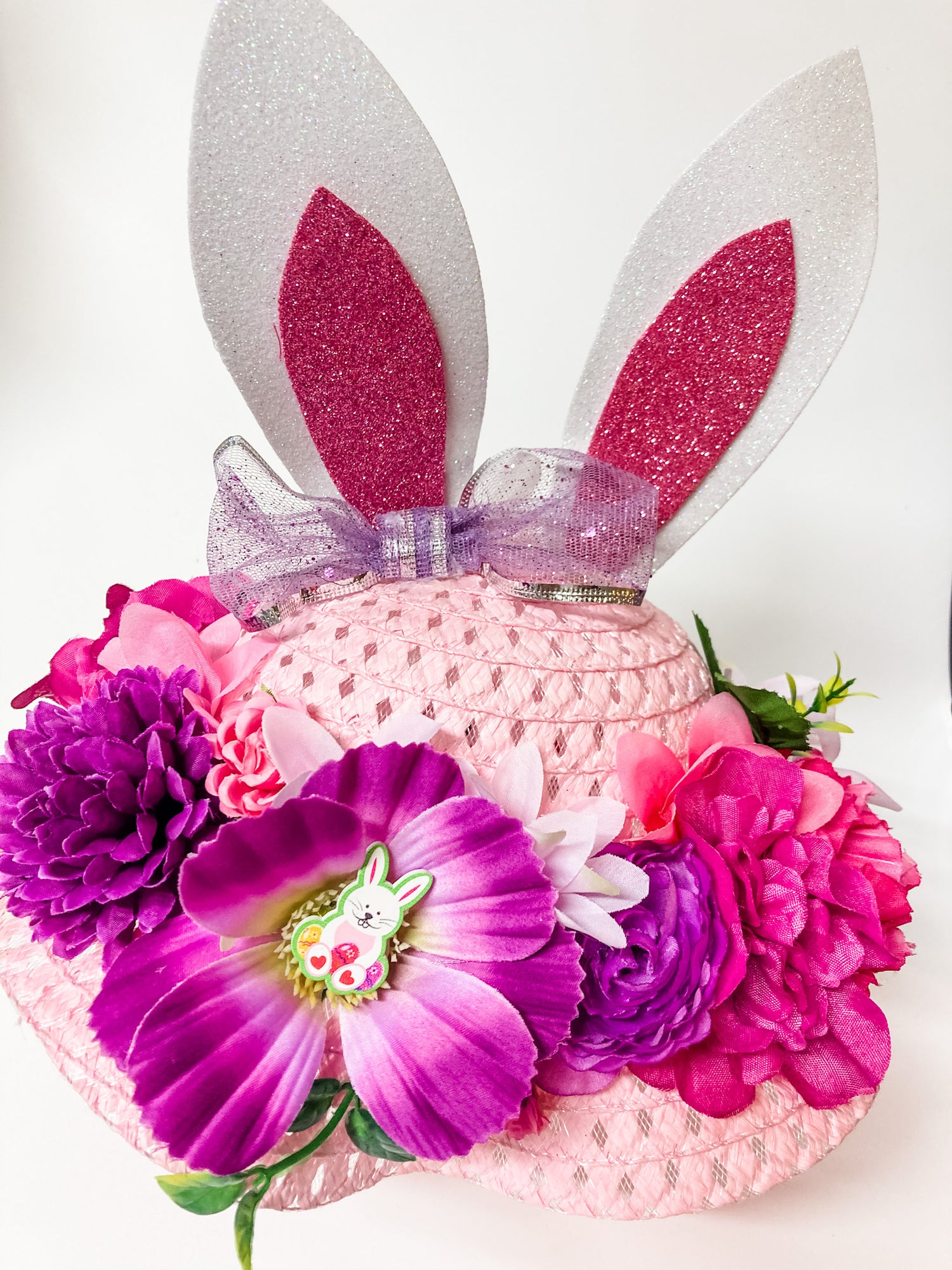 Easter Bonnet bunny flower crown hat - custom colours