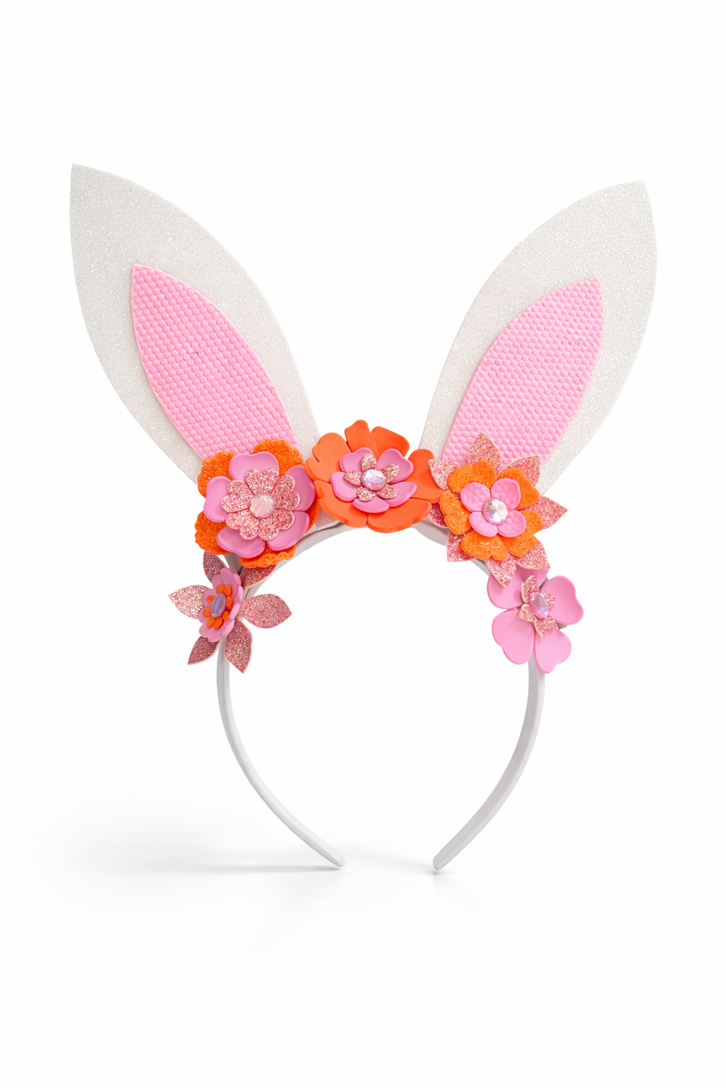 Easter bunny flower crown - Pink & Orange Emma Memma