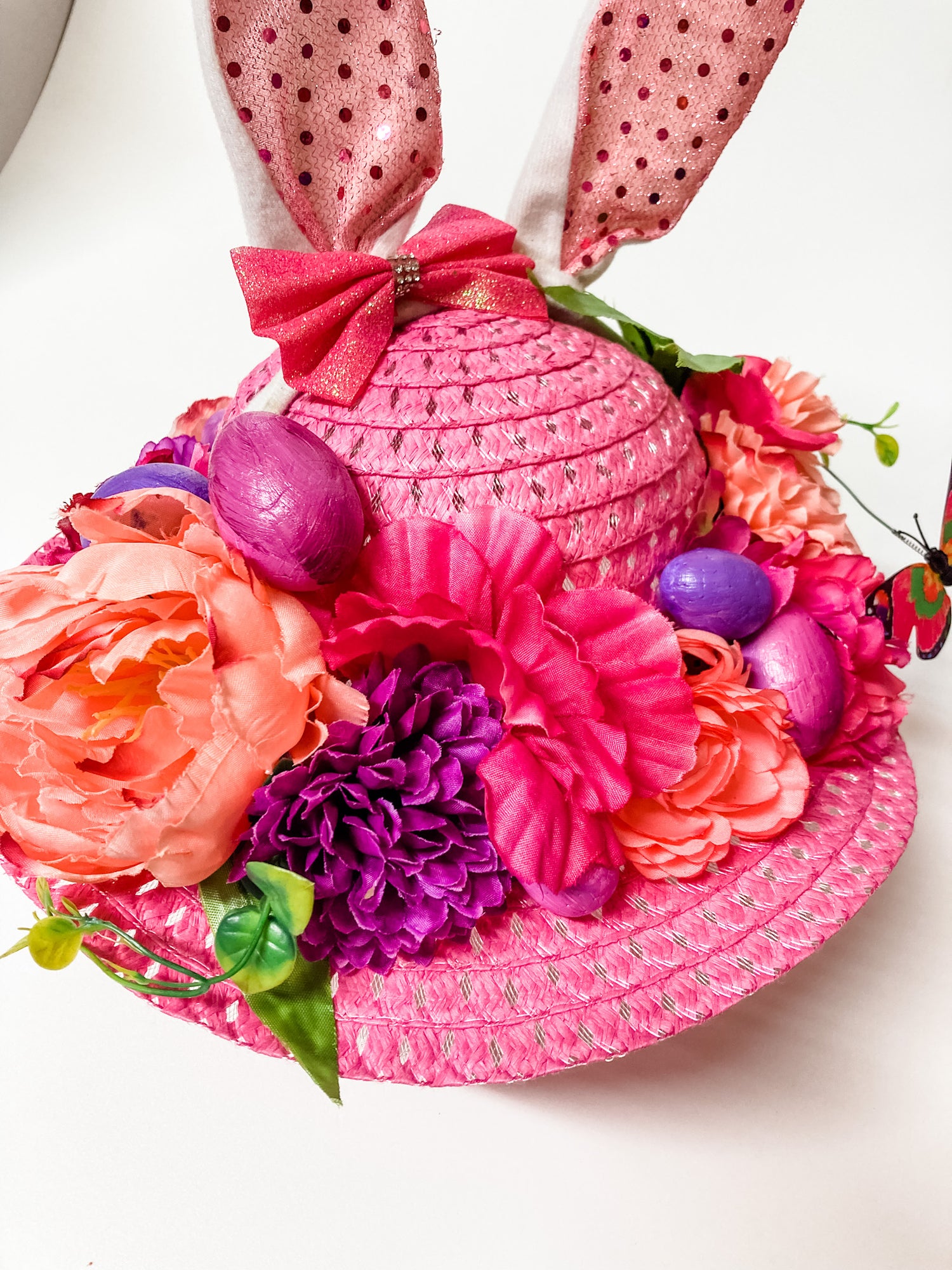 Easter Bonnet bunny flower crown hat - custom colours