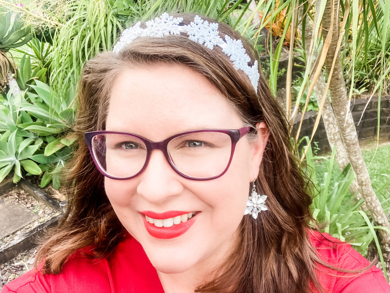Snowflake Glitter Soft Headband – Winter Statement Hair Accessory | Holiday Glam & Luxe Occasion Wear