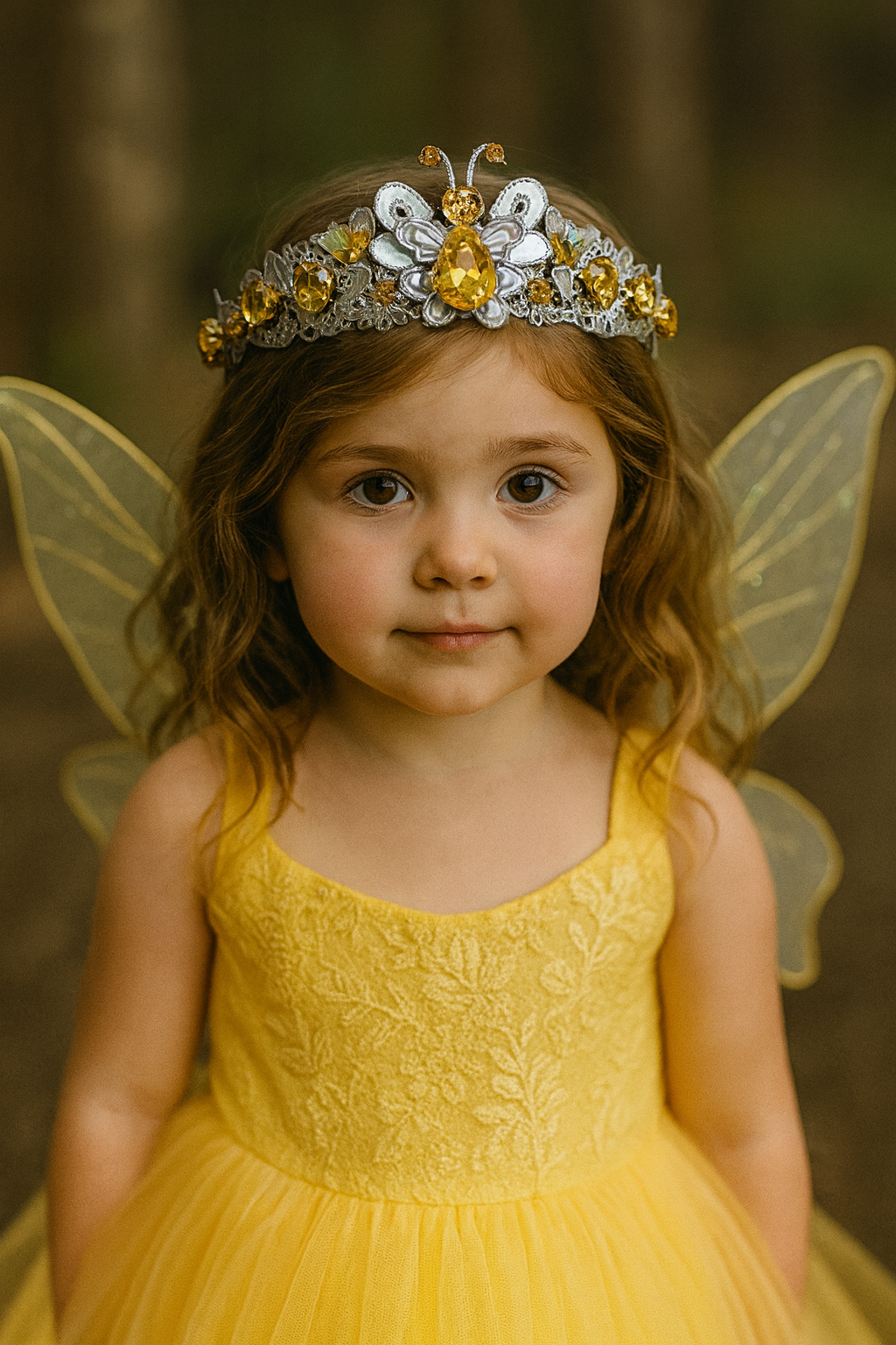 Petit Golden Honey Bee Tiara – Rhinestone Statement Crown | Bridal, Fantasy Goddess & Luxe Occasion Headpiece
